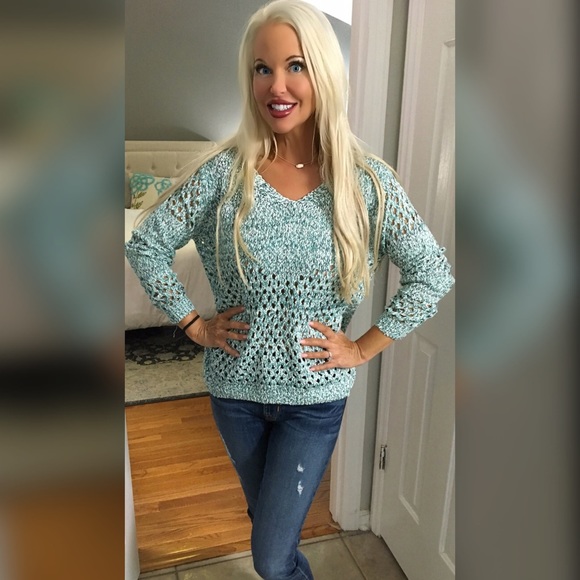 ❤️LAST 1! Darling Mint Sweater! - Picture 2 of 3